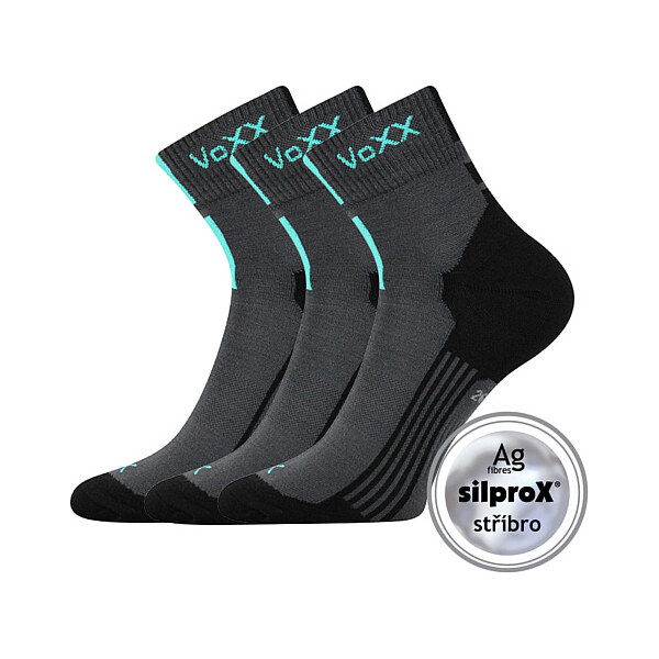 MOSTAN členkové antibakteriálne ponožky so striebrom VoXX Tm. sivá 43 26458660