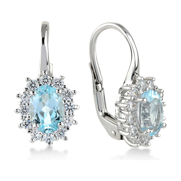 Lillian Vassago Zlaté náušnice s modrým topásom LLV22-GER068WBT 36602588