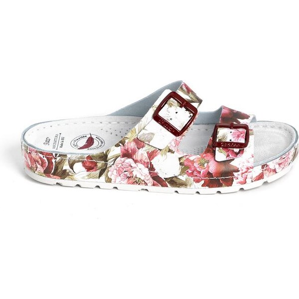 Dámske kožené kvetinové šľapky BATZ ZENNA 24332373