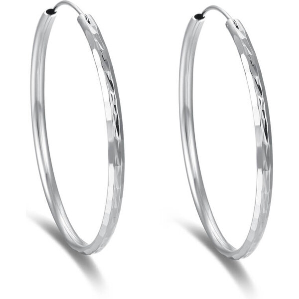 Beneto Nadčasové kruhové náušnice zo striebra AGUC2272 5 cm 66579988