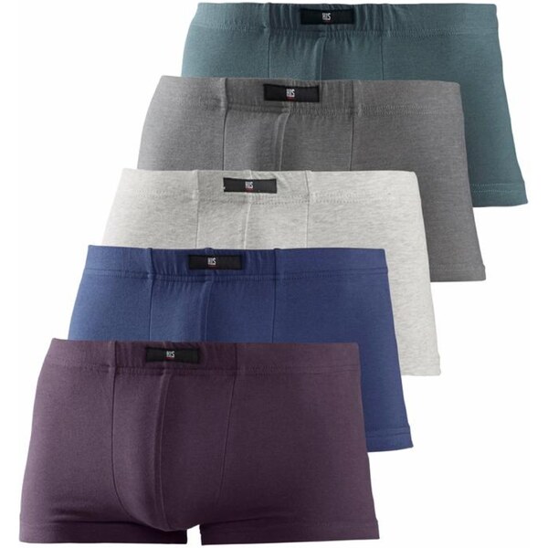 H.I.S Boxerky tmavomodrá / svetlosivá / tmavosivá / trávovo zelená / 54223816