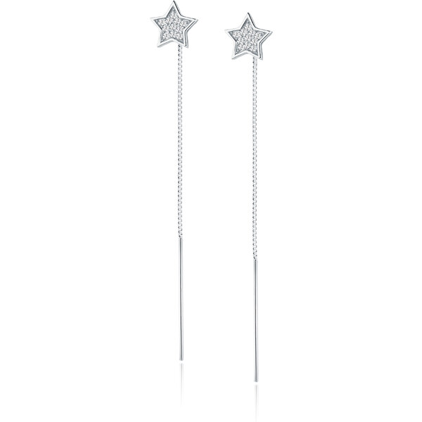 Olivie Strieborné retiazkové náušnice HVIEZDA 5159 24614813