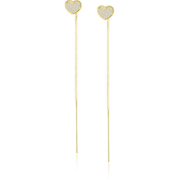 Olivie Strieborné retiazkové náušnice ZLATÉ SRDCE 5162 24614816