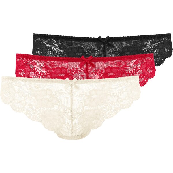 LASCANA Tangá krémová / červená / čierna 54224404