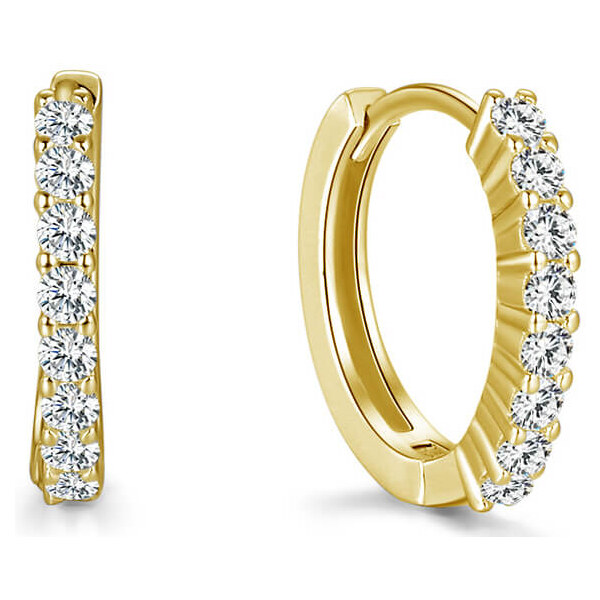 Beneto Pozlátené kruhové strieborné náušnice AGU1152-GOLD 66594288