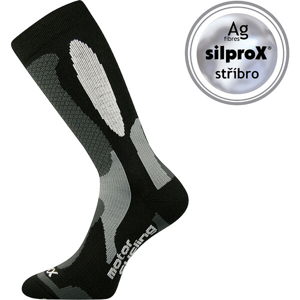 ENGINE motorkárske ponožky VoXX Čierna / Sivá 43-46 1 pár 37569654