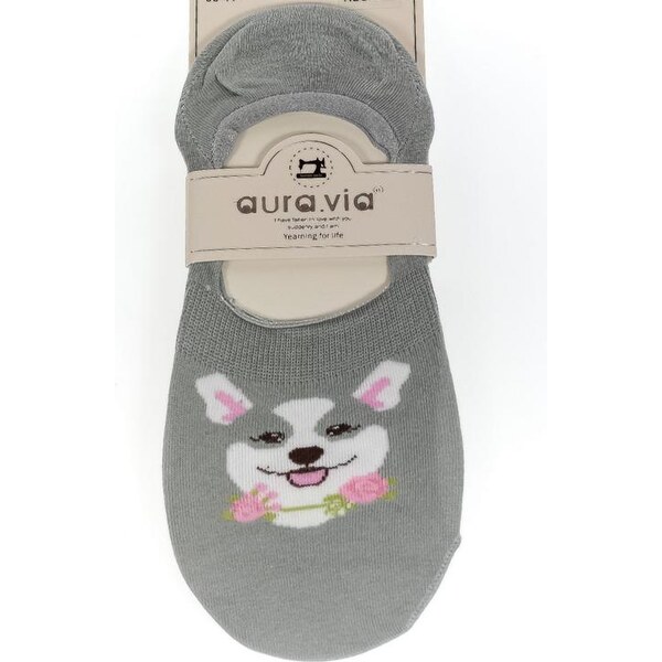 AURA.VIA Dámske sivé ponožky DEVI 24560149