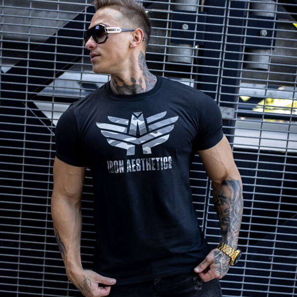 Ultrasoft tričko Iron Aesthetics, čierny maskáč 24553664