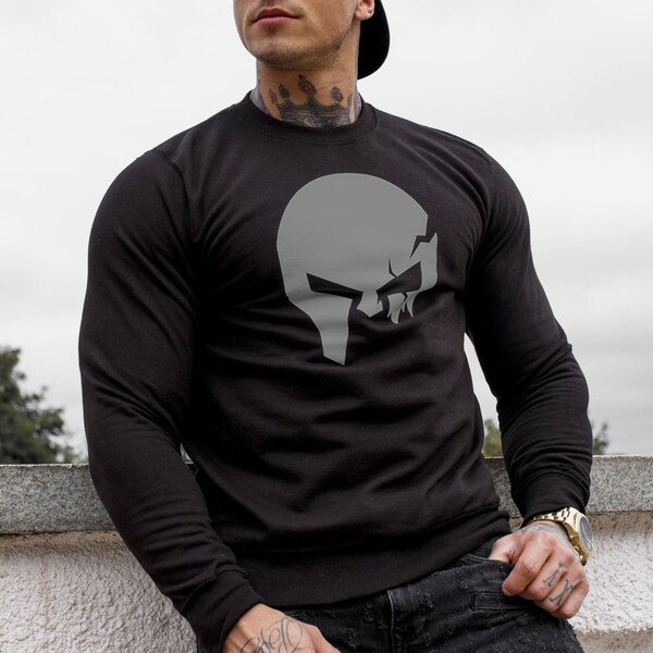 Mikina bez kapucne Iron Aesthetics SKULL, B&G 24553707