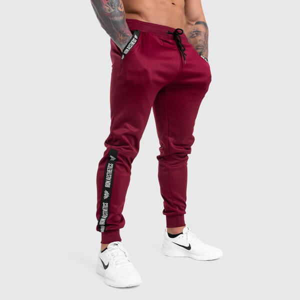Jogger tepláky Iron Aesthetics Partial, bordové 24553952