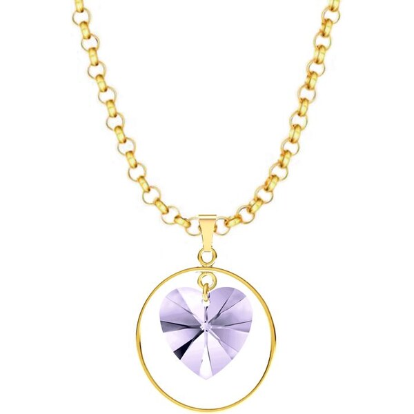 SWAROVSKI Elements Swarovski e. náhrdelník Memoria, lila srdce sen5806 24593452