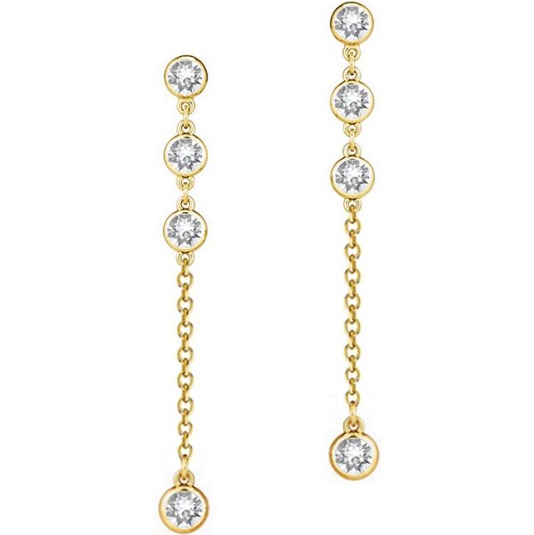 SWAROVSKI Elements Swarovski e. zlaté dlhé náušnice Princess see3391 24593778