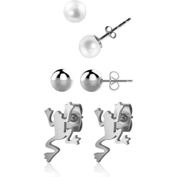 SWAROVSKI Elements Swarovski e. set troch párov náušníc Kiss the Frog 24593792