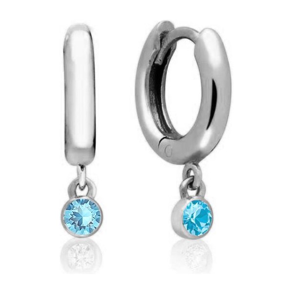 SWAROVSKI Elements Swarovski e. náušnice kruhy Cityscape, nebesky 24593814