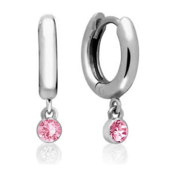 SWAROVSKI Elements Swarovski e. náušnice kruhy Cityscape, ružové 24593815