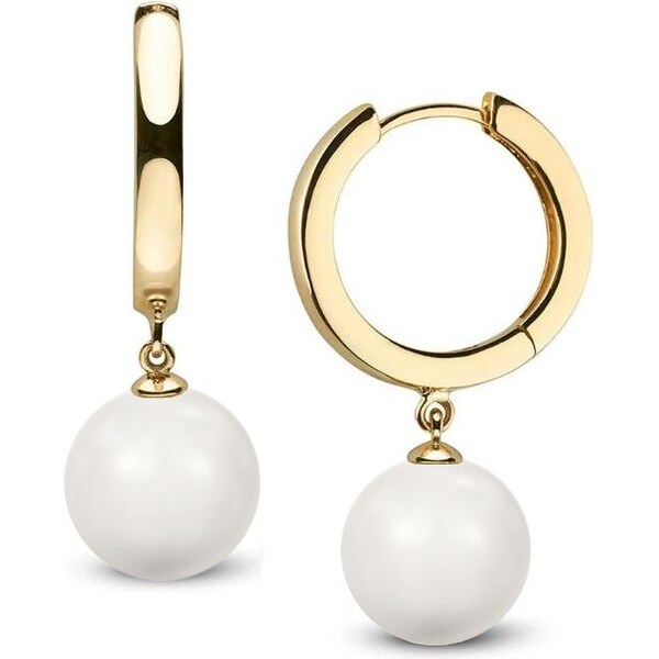 SWAROVSKI Elements Swarovski e. náušnice kruhy Maracas biele perly 24593878