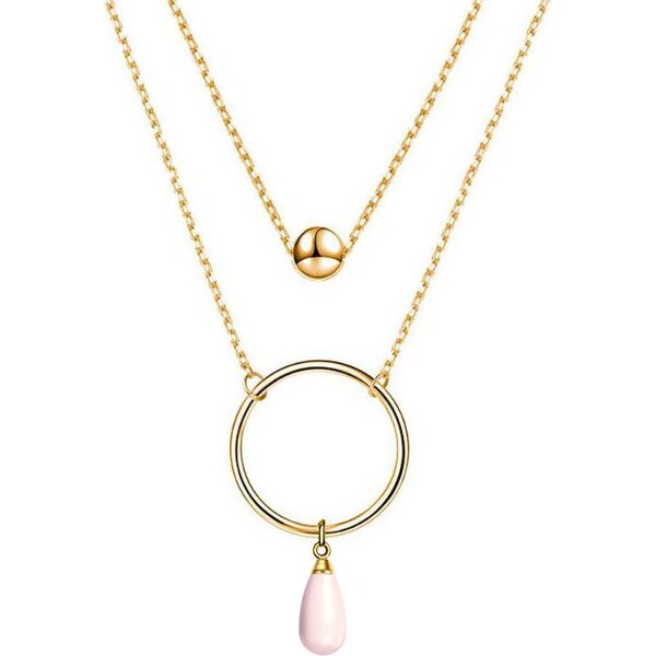 SWAROVSKI Elements Swarovski e. náhrdelník zlatý Martinique, ružová 24593891