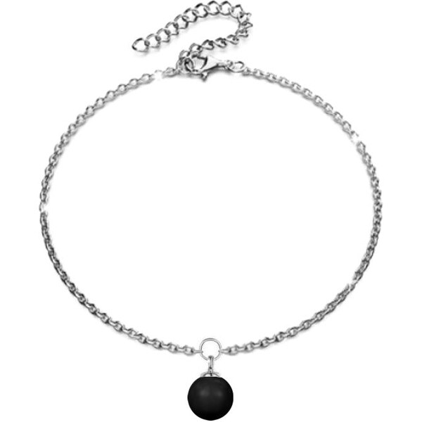 SWAROVSKI Elements Swarovski e. minimalistický náramok s čiernou 24593932