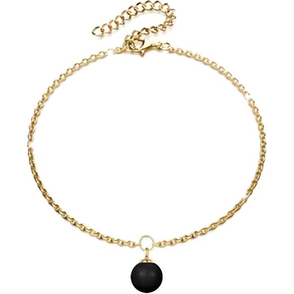 SWAROVSKI Elements Swarovski e. minimalistický náramok s čiernou 24593933