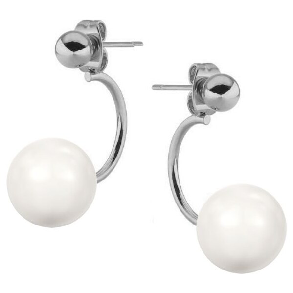 SWAROVSKI Elements Swarovski e. náušnice 2v1 s bielymi perlami Frappé 24593995