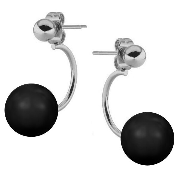 SWAROVSKI Elements Swarovski e. náušnice 2v1 s čiernymi perlami Frappé 24593998