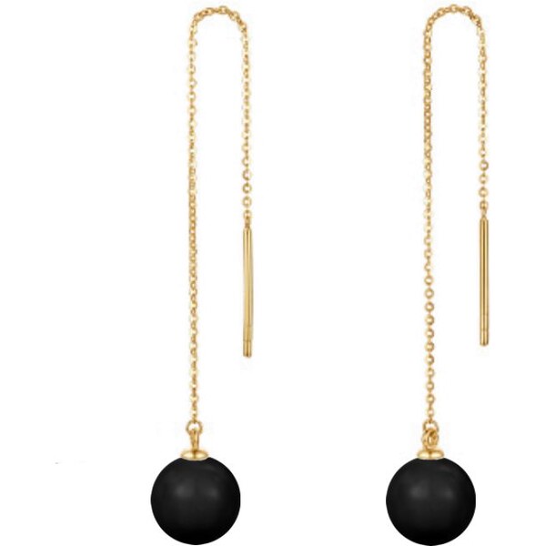 SWAROVSKI Elements Swarovski e. náušnice s čiernymi perlami Frappé 24594007