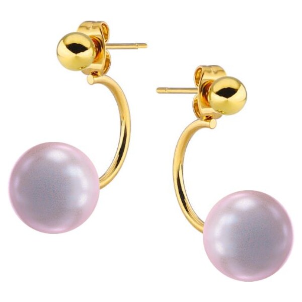 SWAROVSKI Elements Swarovski e. dvojité náušnice Frapeé, ružové perly 24594019