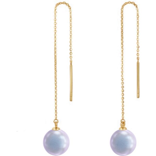 SWAROVSKI Elements Swarovski e. zlaté náušnice Frapeé, modré perly 24594023