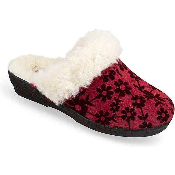 Dámske zimné papuče Mjartan s kožušinkou- kvietkované C70L 66247885