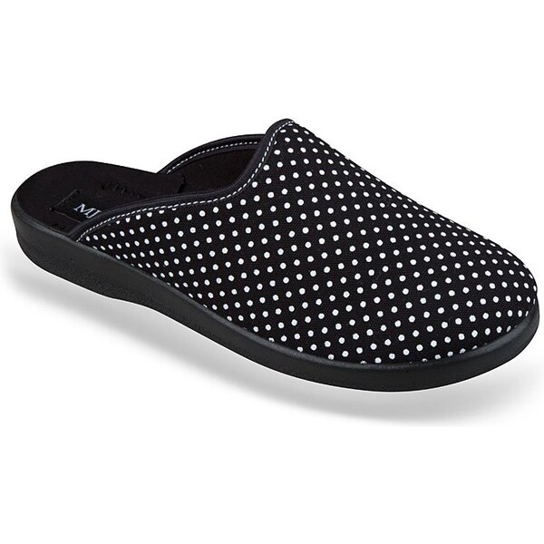 Dámske papuče bodkované- čierne 45233194