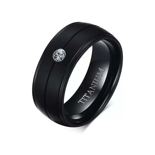 Sams Artisans Prsteň Minimal Black titán IPRM004-66 26768275