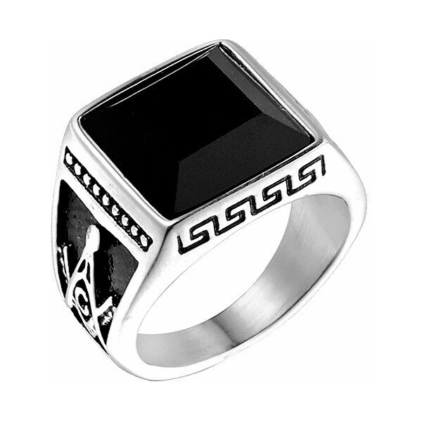 Sams Artisans Masívny prsteň Gnosis Black chirurgická oceľ IPRM003-70 26768261