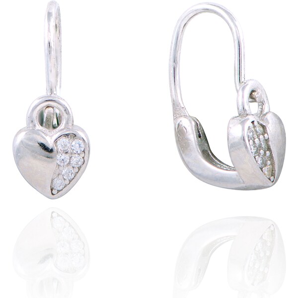 Olivie Strieborné náušničky pre bábätko SRDIEČKO 5168 24905028