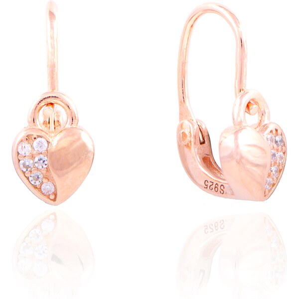 Olivie Strieborné náušničky pre bábätko SRDIEČKO ROSE 5171 24905031