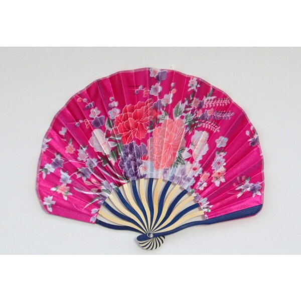 Vejár s kvetinkami- cyklamenový 24431996