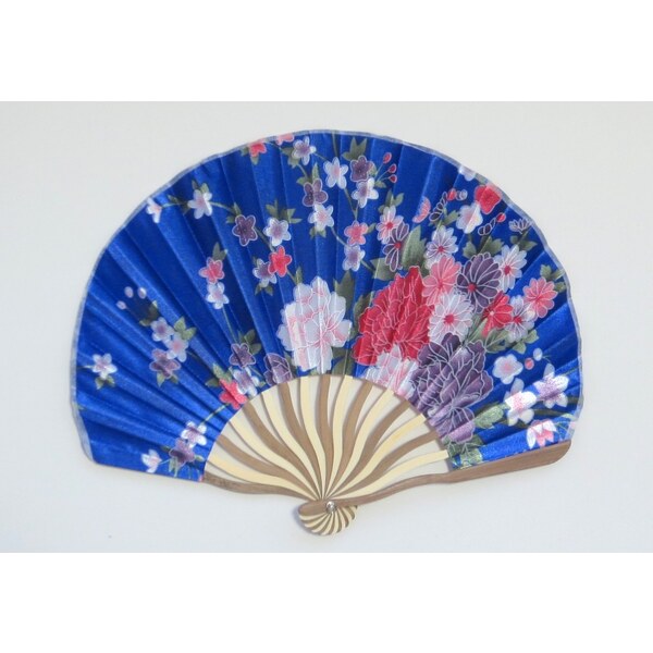 Vejár s kvetmi- modrý 24432017