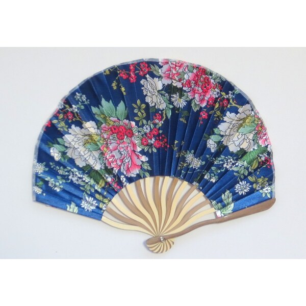 Vejár s kvetmi- tmavomodrý 24432018