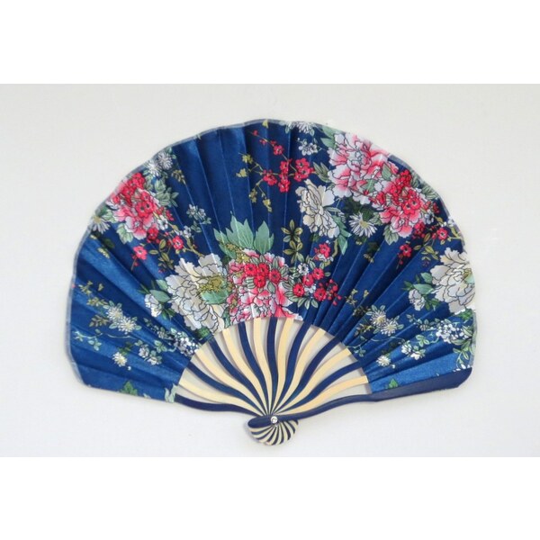 Vejár s kvetmi- tmavomodrý 24431997