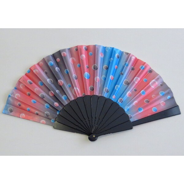 Vejár s bodkami - čierny 24432064