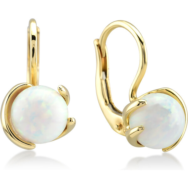 Lillian Vassago Zlaté náušnice so syntetickým opálom LLV31-WOYEG001 44847677