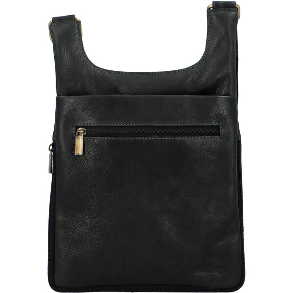 Moderná pánska kožená taška cez rameno čierna - SendiDesign Leverett 56863954
