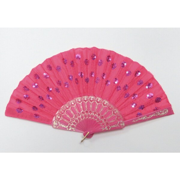 Vejár s flitrami- cyklamenový 47027913