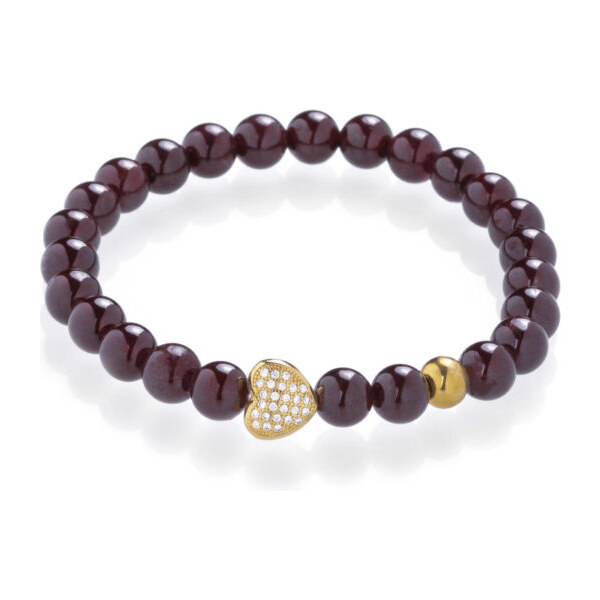 Dámsky náramok z kameňov Srdce červený Trimakasi 24654948