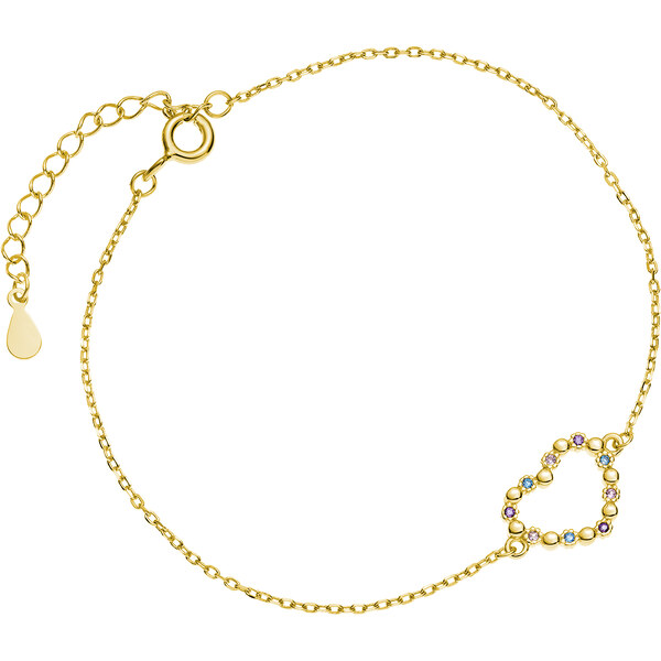 Olivie Strieborný náramok SRDCE GOLD 5196 24905056