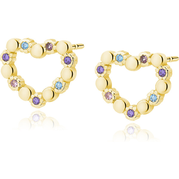 Olivie Strieborné náušnice SRDCE GOLD 5197 24905057