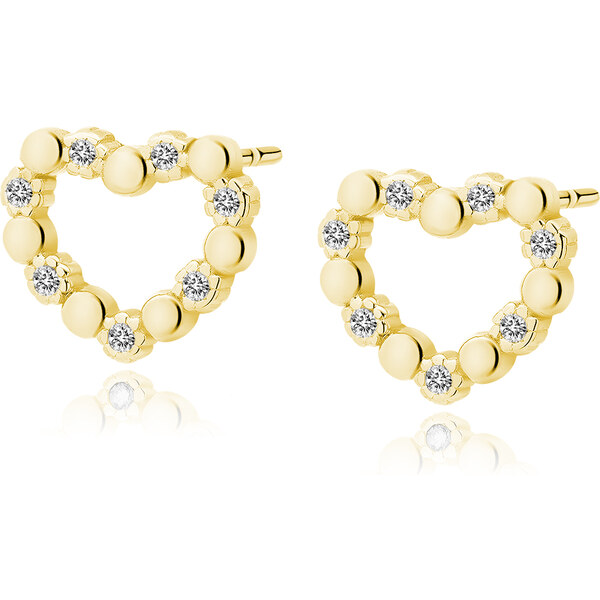 Olivie Strieborné náušnice SRDCE GOLD 5198 24905058