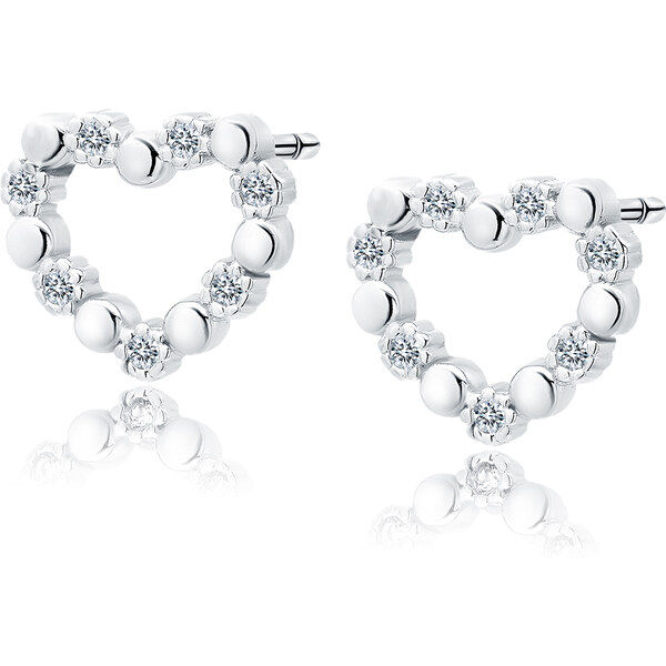 Olivie Strieborné náušnice SRDIEČKO 5200 24905060