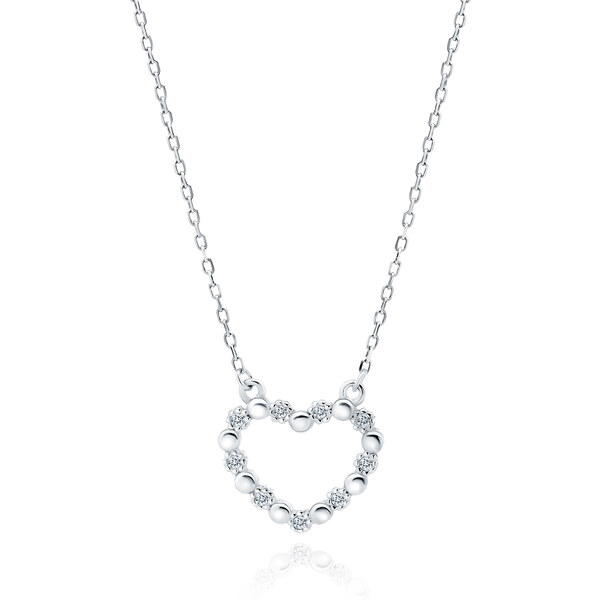 Olivie Strieborný náhrdelník SRDIEČKO 5201 24905061