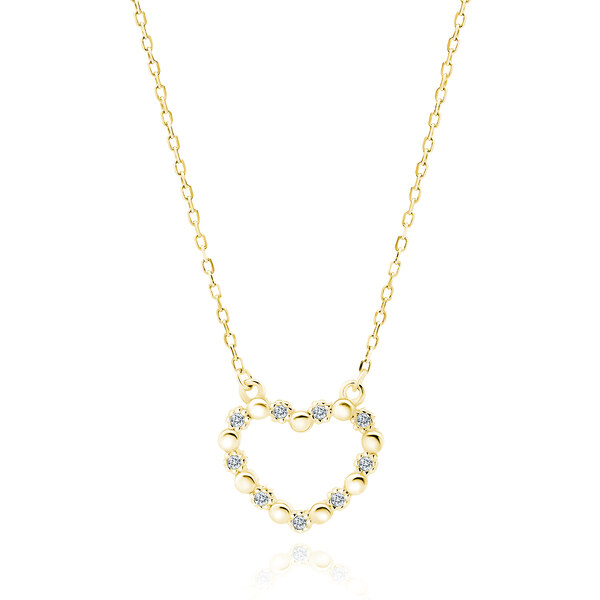 Olivie Strieborný náhrdelník SRDCE GOLD 5209 24905069