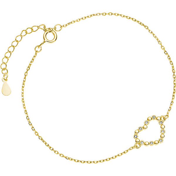 Olivie Strieborný náramok SRDCE GOLD 5210 24905070